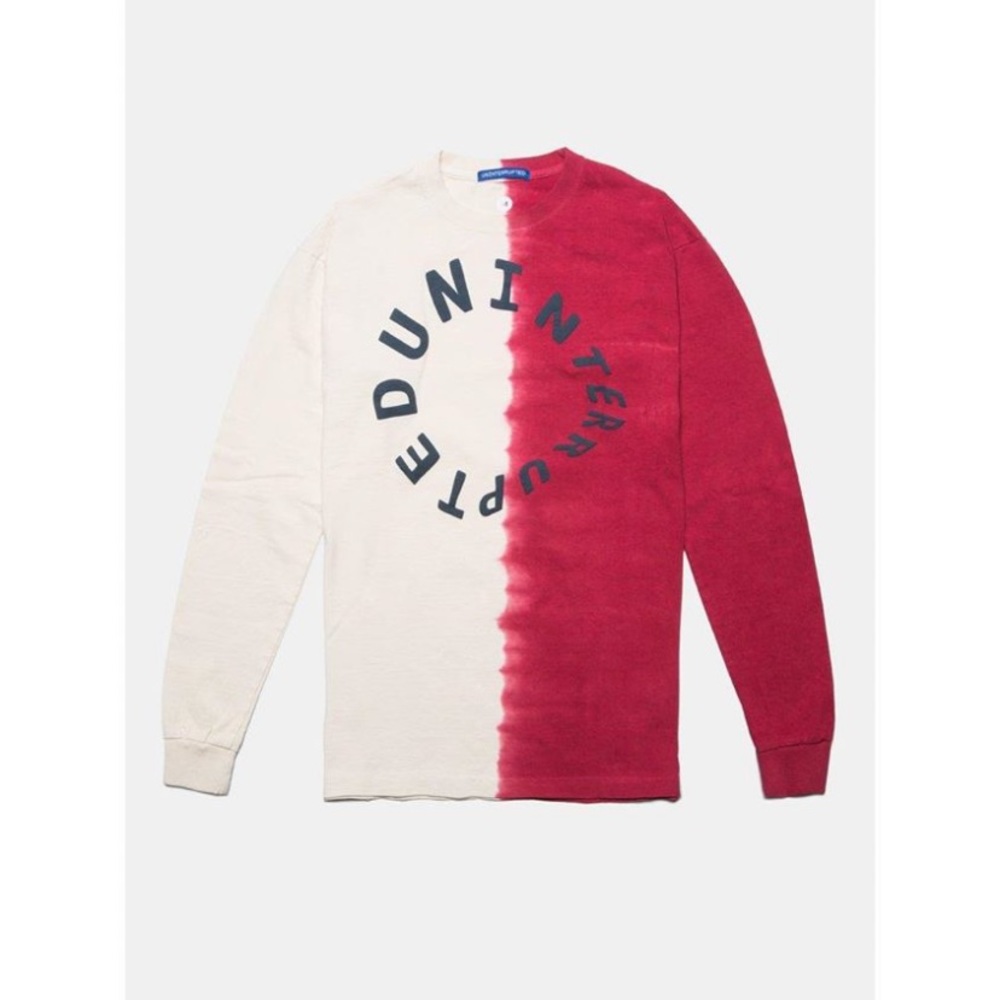 Uninterrupted Dip dyed Red/White Long Sleeve T